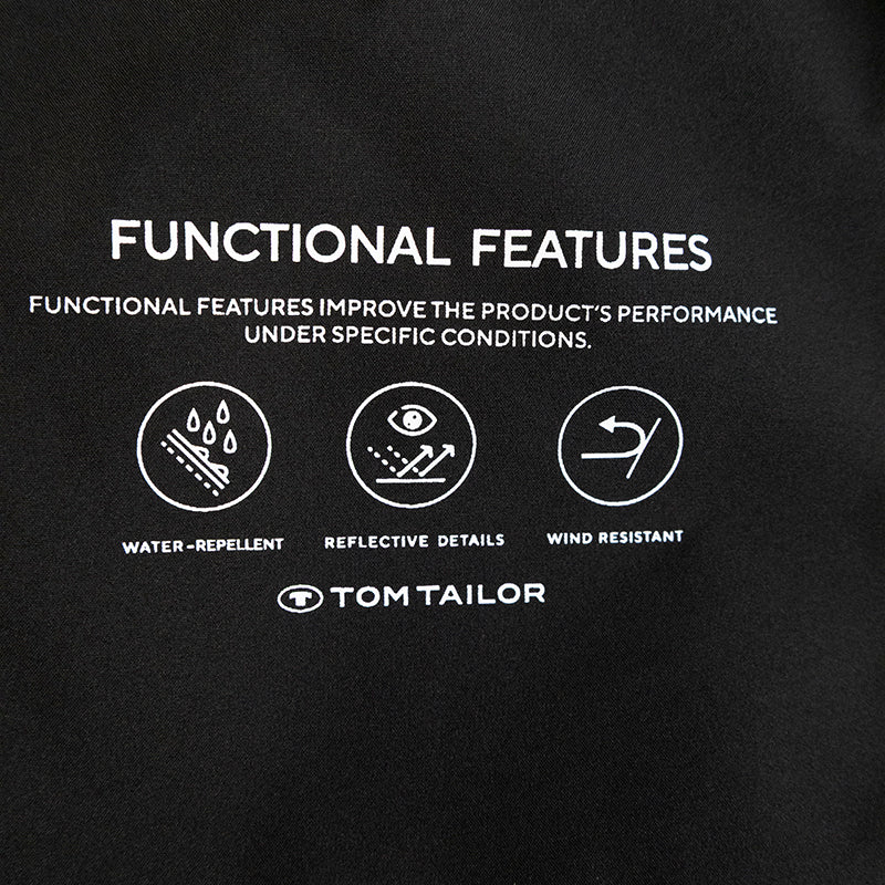 Tom Tailor Mens Outdoor Jacket Black