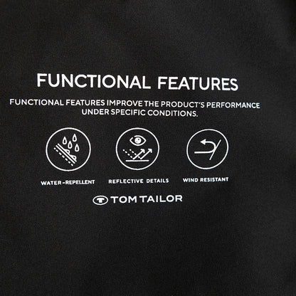 Tom Tailor Mens Outdoor Jacket Black