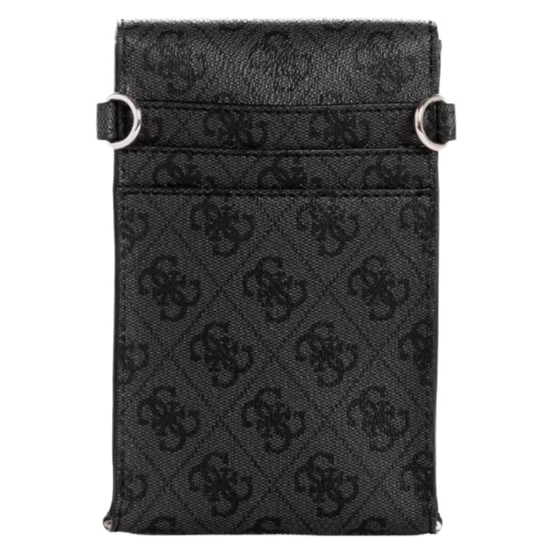 Guess Latona Mini Crossbody Phone Bag Coal Logo Women's