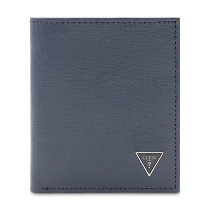 Guess Folding Wallet Navy Blue Men's SMCSLELEA22
