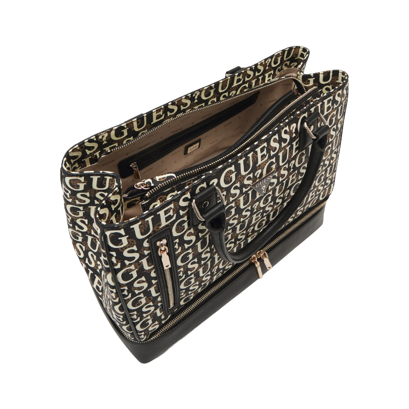 Guess Stark Travel Tote Bag Brown Multi