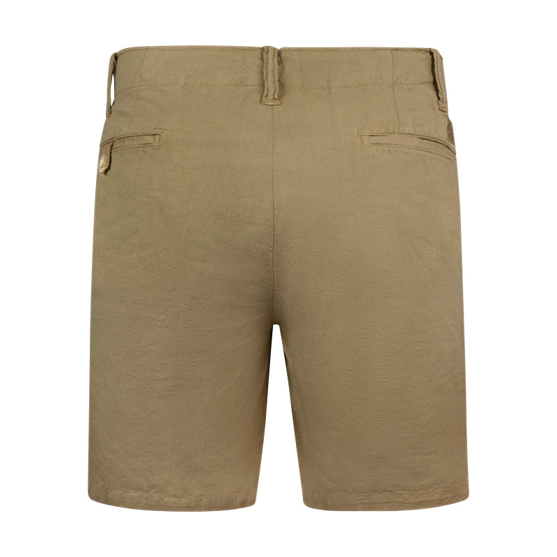 Ralph Lauren Classic Fit Maritime Cotton Linen Blend Chino Shorts Beige Men's