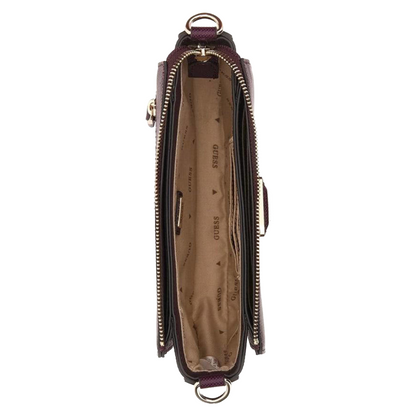 Guess Brynlee Mini Crossbody Bag Plum Women's VG898373