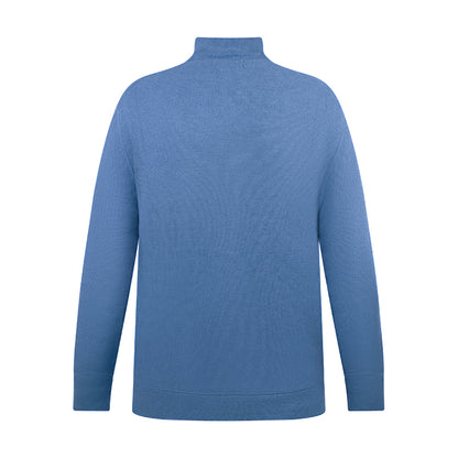 Ralph Lauren Mesh-Knit Cotton Full-Zip Sweatshirt Blue