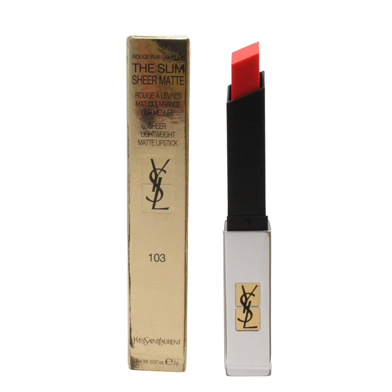 YSL The Slim Leather Matte Lipstick 103 Orange Provocant