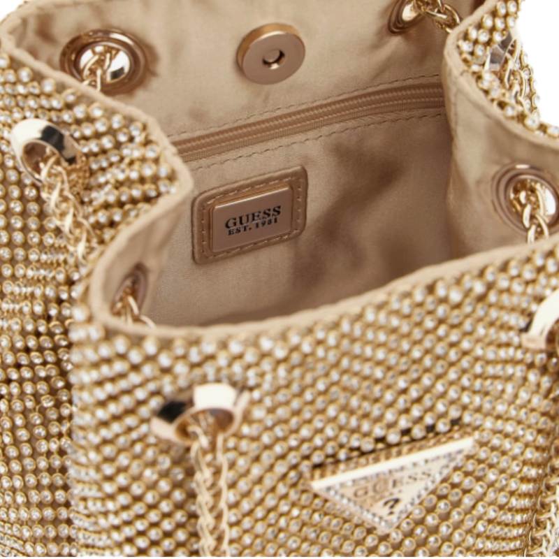 Guess Lua Mini Gold Crossbody Evening Bag