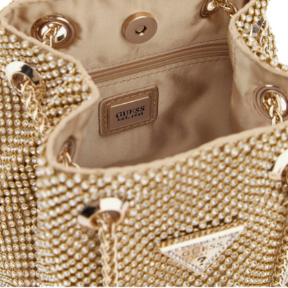 Guess Lua Mini Gold Crossbody Evening Bag