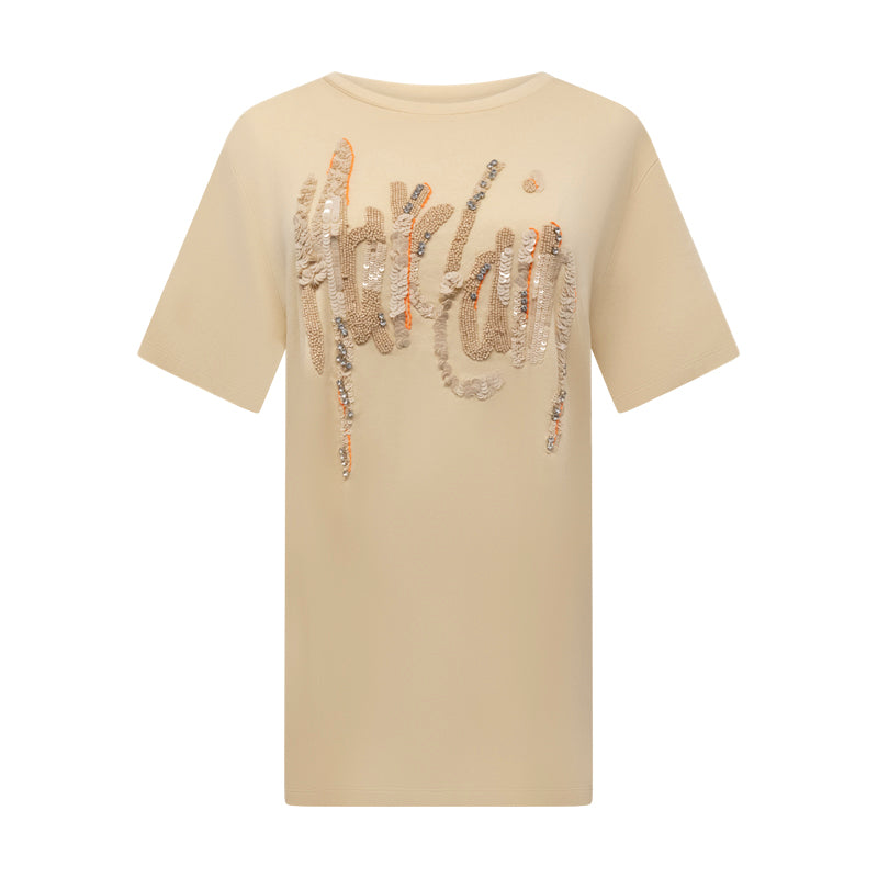 Marc Cain Women's T-Shirt Dark Cream