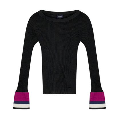 Armani Black Pink & White Ladies Jumper