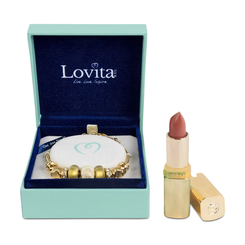 Charm Bracelet & Lipstick Gift Bag (HOGIES GIFT)