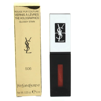 YSL Rouge Pur Couture The Holographics Glossy Stain 506 Orange Gaming