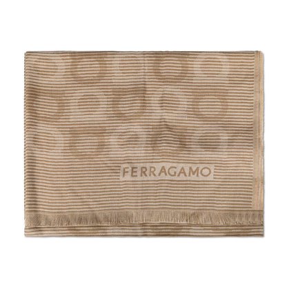 Salvatore Ferragamo St Tucson Scarf Brown 