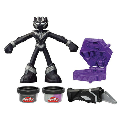 Play-Doh Marvel Black Panther figure, claw tool, mould and two pots