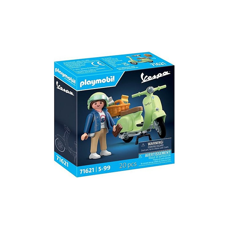 Playmobil 71621 light green Vespa 150 Sprint Veloce with rider, boxed