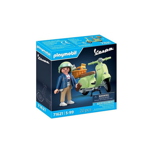 Playmobil 71621 light green Vespa 150 Sprint Veloce with rider, boxed