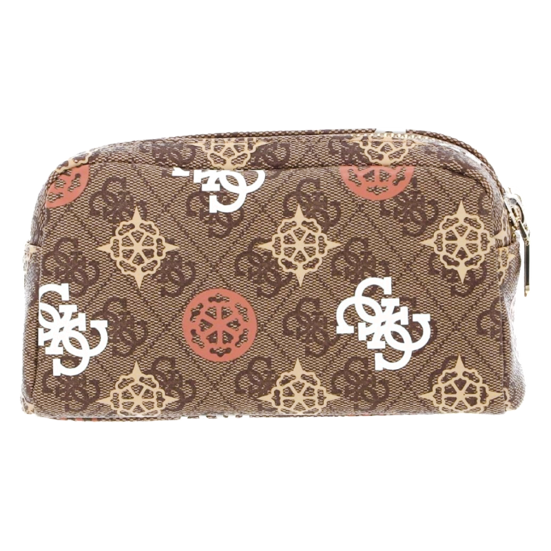 Guess Double Compartment Toiletry Travel Bag Logo 4G Brown PW7446P