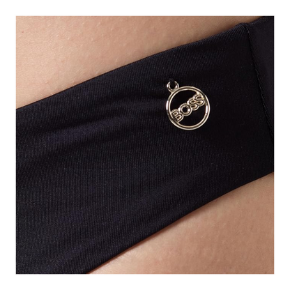 Hugo Boss Bella Brief Logo Charm Women's Bikini Briefs Black Swimwear