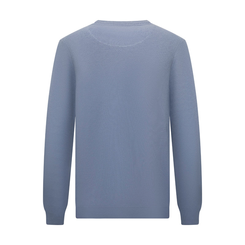 Fynch Hatton Textilien Mens Knit Jumper Crystal Blue 