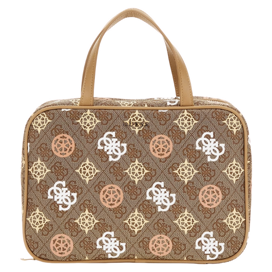 Guess Travel Cosmetic Bag Brown Multi Women's PW744P4213