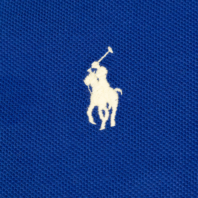 Ralph Lauren Polo Custom Slim Fit Mesh Polo Shirt Blue