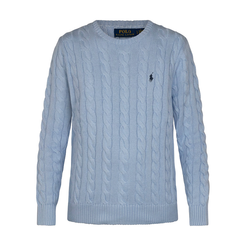 Ralph Lauren Blue Knit Jumper Classic Style