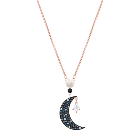 Swarovski Symbolic Moon Rose Gold Necklace