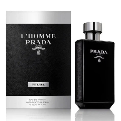 Prada L'Homme Intense 100ml Eau de Parfum with packaging