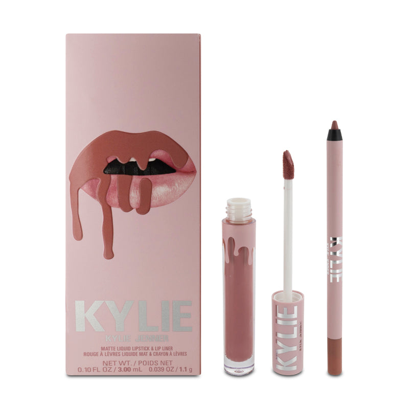 Kylie Cosmetics Matte Liquid Lipstick & Lip Liner 302 Snow Way Bae Matte