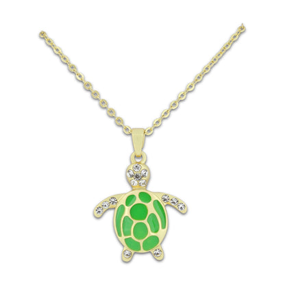 Khloelle Green Turtle Necklace LC0070805