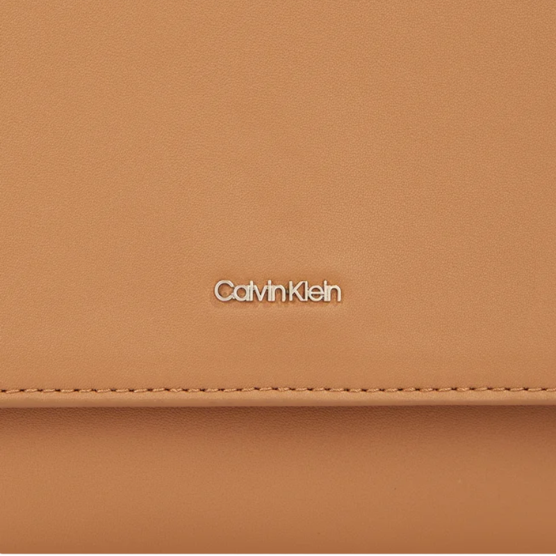 Calvin Klein Top Handle Tote Handbag Brown Sugar K60K611043