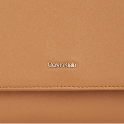 Calvin Klein Top Handle Tote Handbag Brown Sugar K60K611043