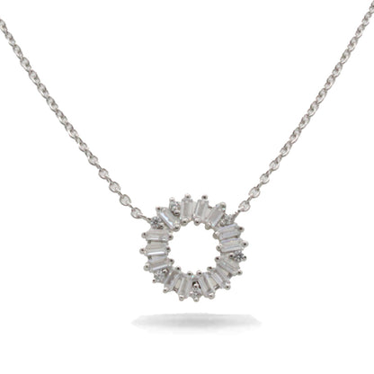 Sif Jakobs Antella Circolo Silver Necklace SJ-C0162-CZ