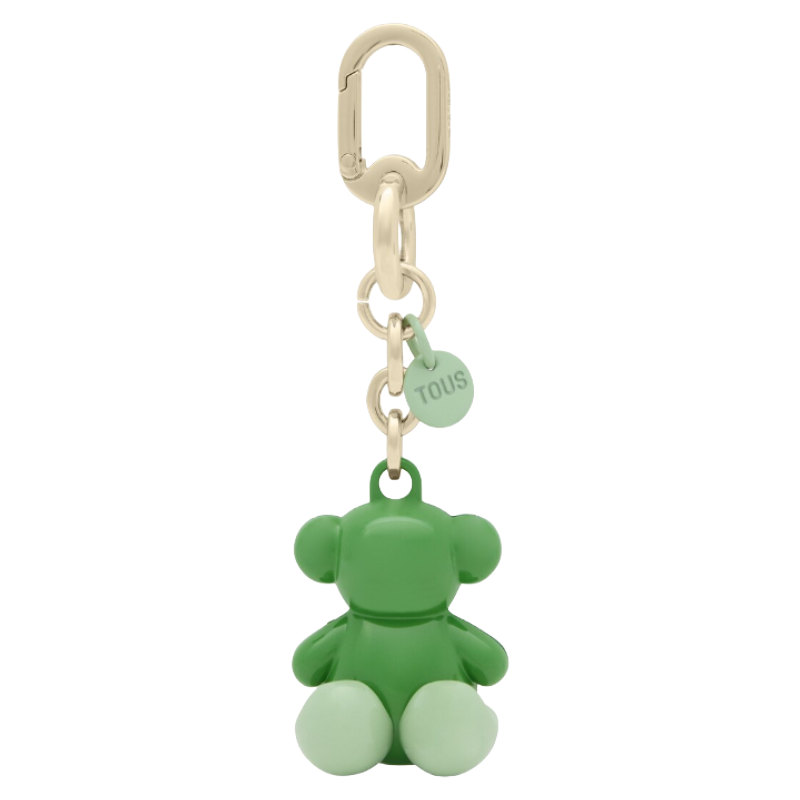 Tous Green Bold Bear Keychain