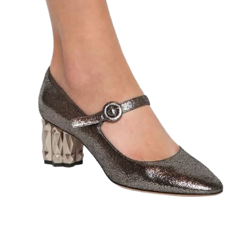 Salvatore Ferragamo Ortensia Sasso Shoes Silver