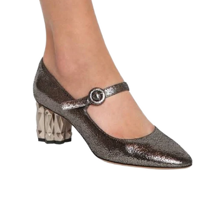 Salvatore Ferragamo Ortensia Sasso Shoes Silver