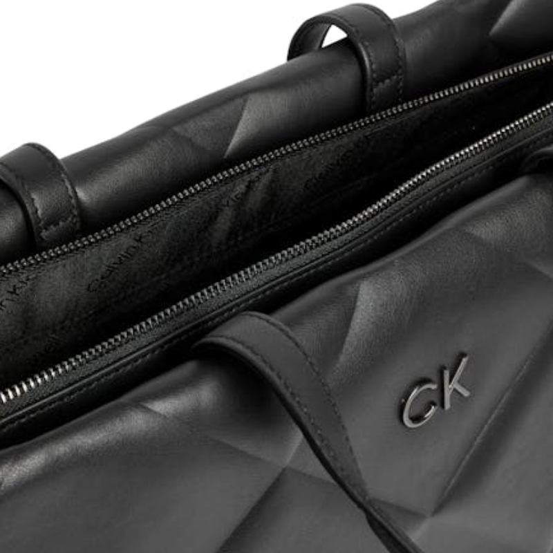 Calvin Klein Re-Lock Quilt Large Tote Bag Black K60K610761