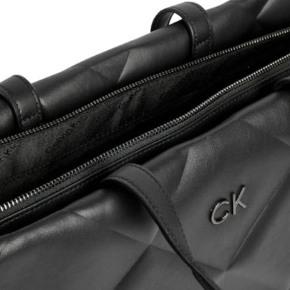 Calvin Klein Re-Lock Quilt Large Tote Bag Black K60K610761