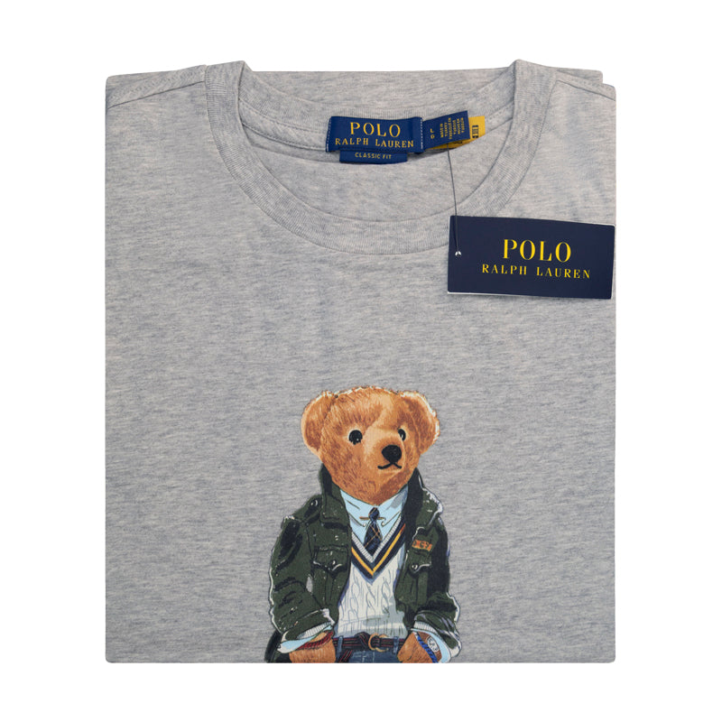 Ralph Lauren Polo Classic Fit Polo Bear Jersey T-Shirt Grey