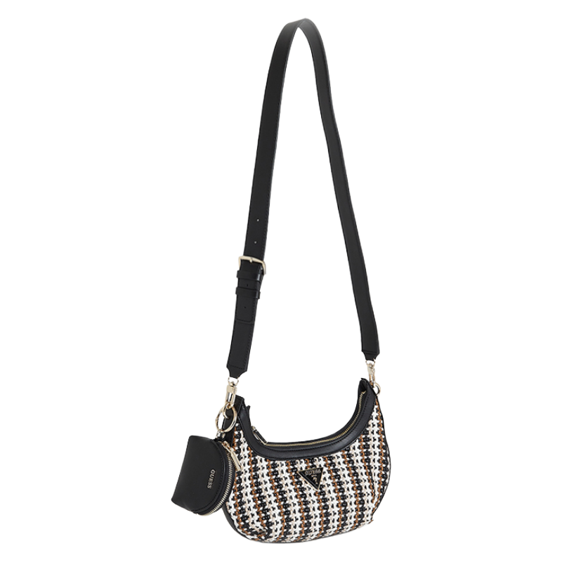 Guess Handbag Black/Multi With Wallet & Pouch WG920412 