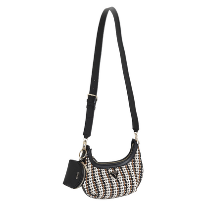 Guess Handbag Black/Multi With Wallet & Pouch WG920412 