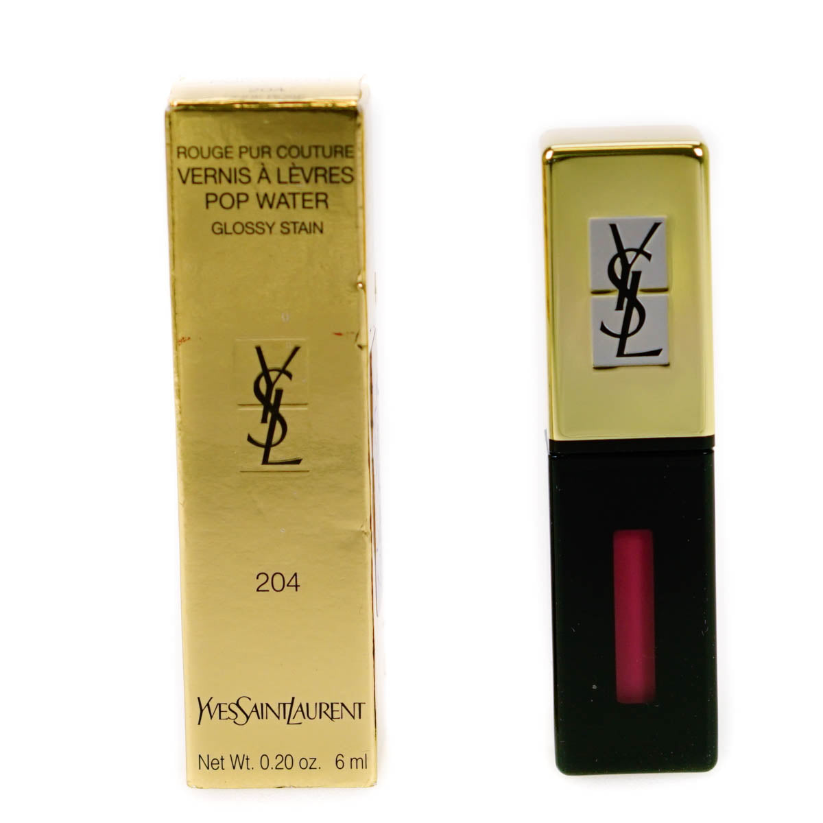 Yves Saint Laurent Pop Water Glossy Stain 204 Onde Rose (Blemished Box)