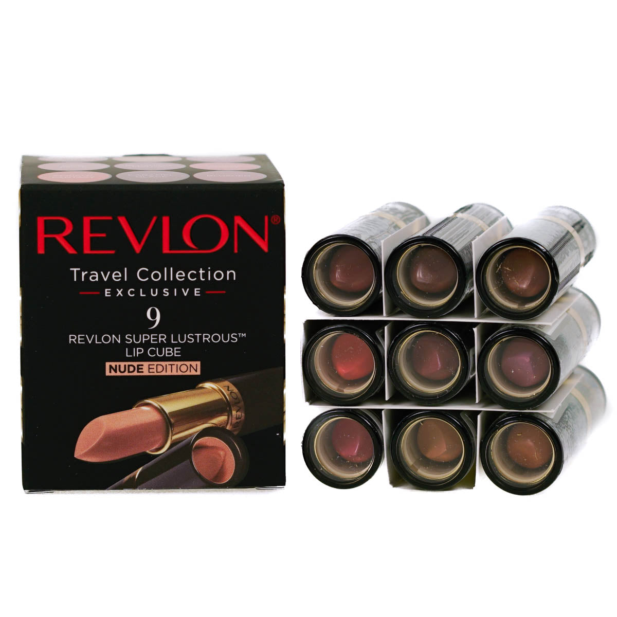 Revlon Super Lustrous Lipstick Lip Cube Nude Edition Gift Set
