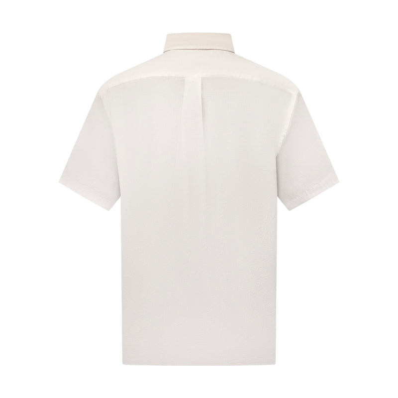 Fynch Hatton Men's Short Sleeve Linen Shirt White