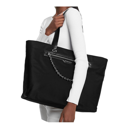 Michael Kors Jet Set Travel Extra Large Recycled Nylon Tote Bag Black