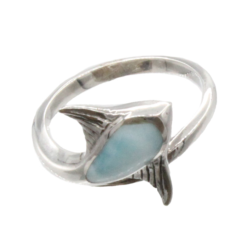 Marahlago Stingray Ring Larimar Sterling Silver Size 8