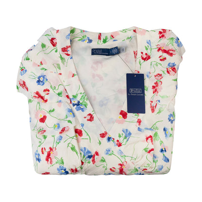 Ralph Lauren Polo Floral Silk Crepe Dress 1684 Vintage Daisy Women's