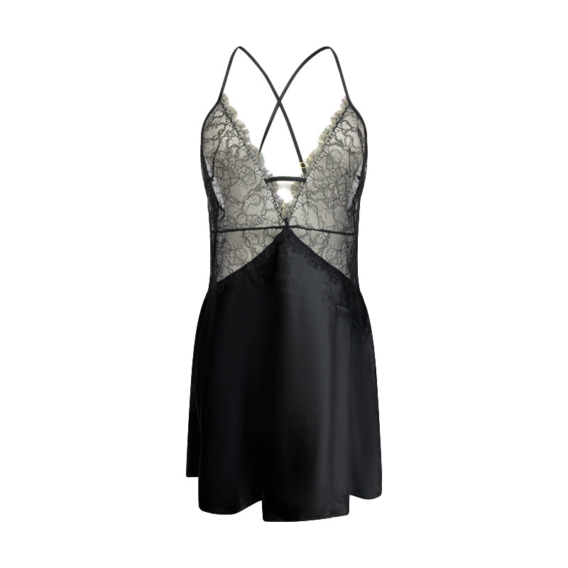 Victoria's Secret Lingerie Slip Dress- Black