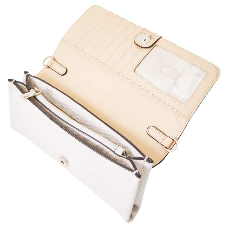 Guess Women's Noelle Mini Logo Chain Crossbody Bag White