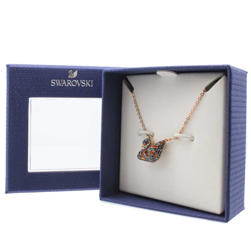 Swarovski Facet Swan Two Tone Rose Gold Necklace 5492231