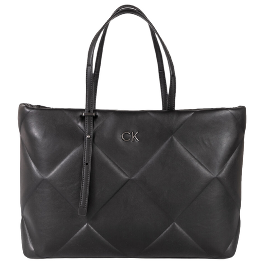 Calvin Klein Re-Lock Quilt Large Tote Bag Black K60K611339